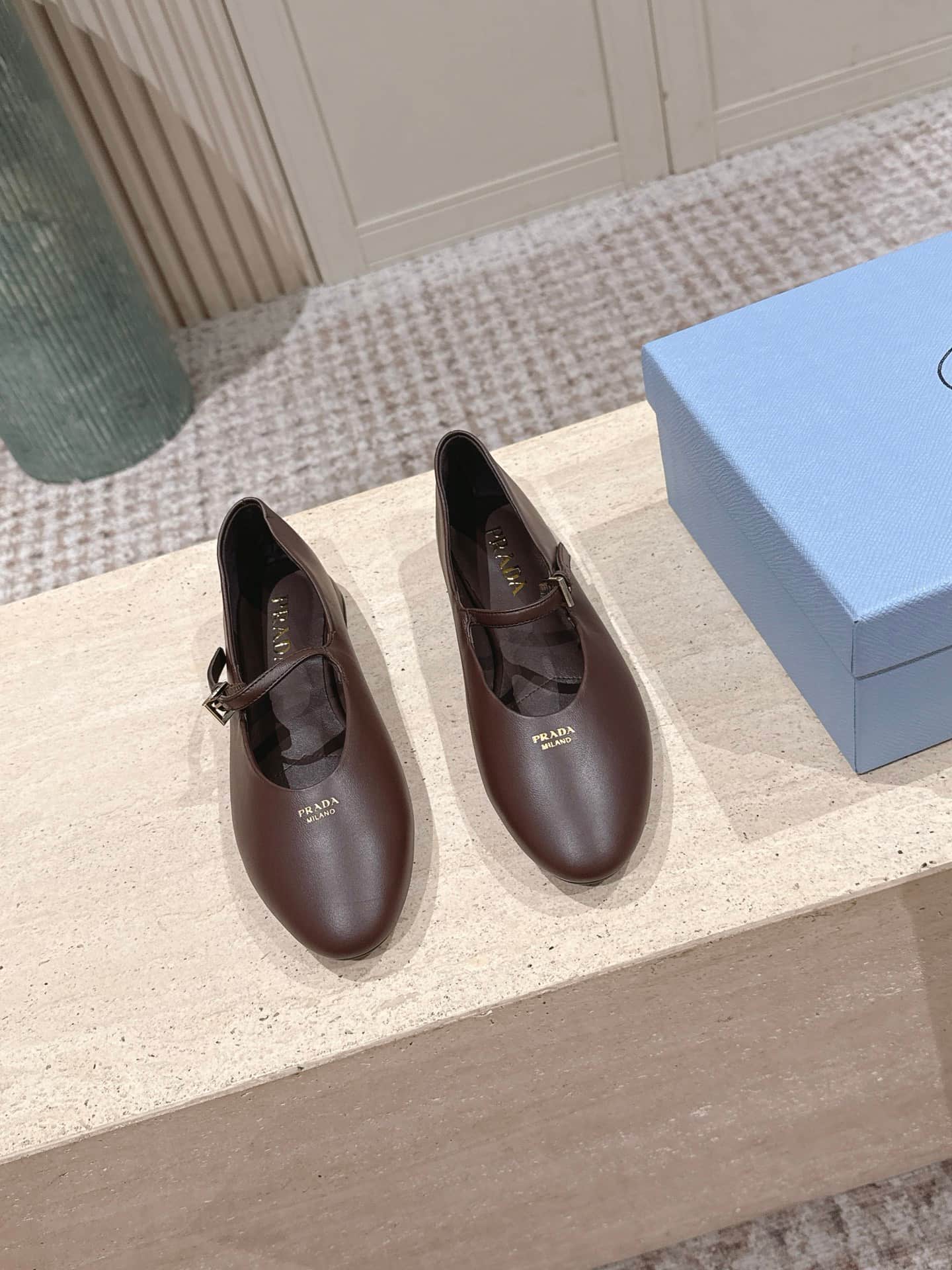 Prada Nappa Leather Ballerinas Shoes Women