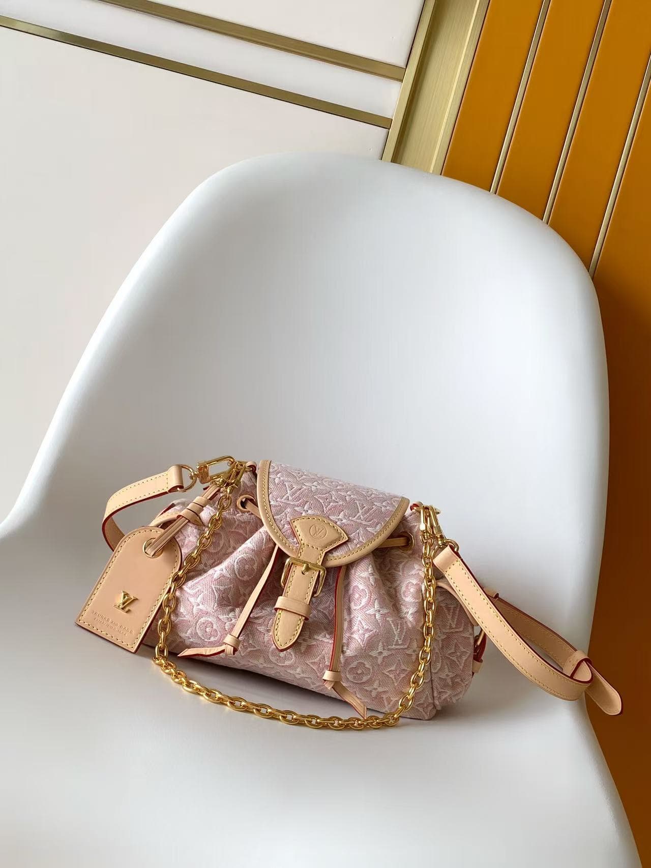 Louis Vuitton Odyssee PM Monogram Emblème Rose Ruban M29974 High