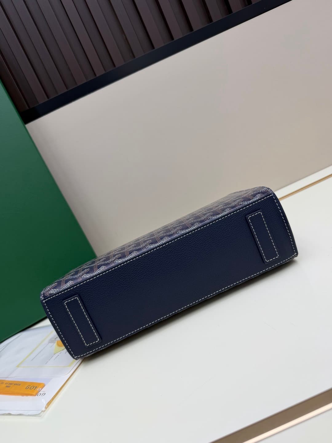 Goyard Rouette Structure bag in Navy Blue Goyardine Canvas High