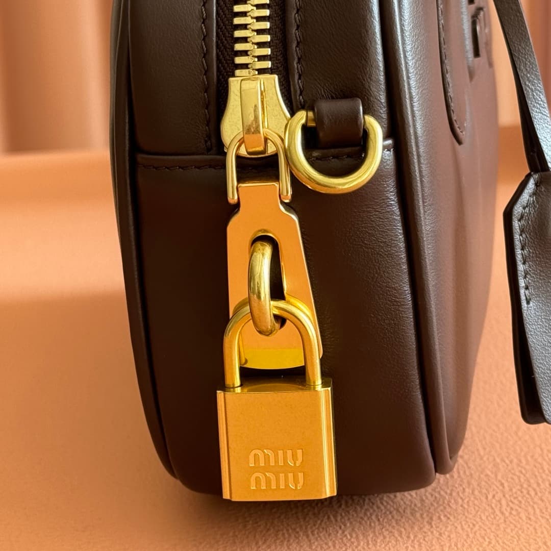 Miu Miu Arcadie Calfskin leather bag 5BB123 Briarwood TOP