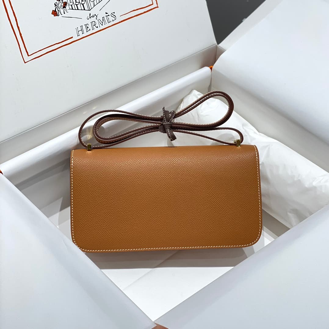 Hermès Constance Elan shoulder bag in Gold Epsom leather WAX High