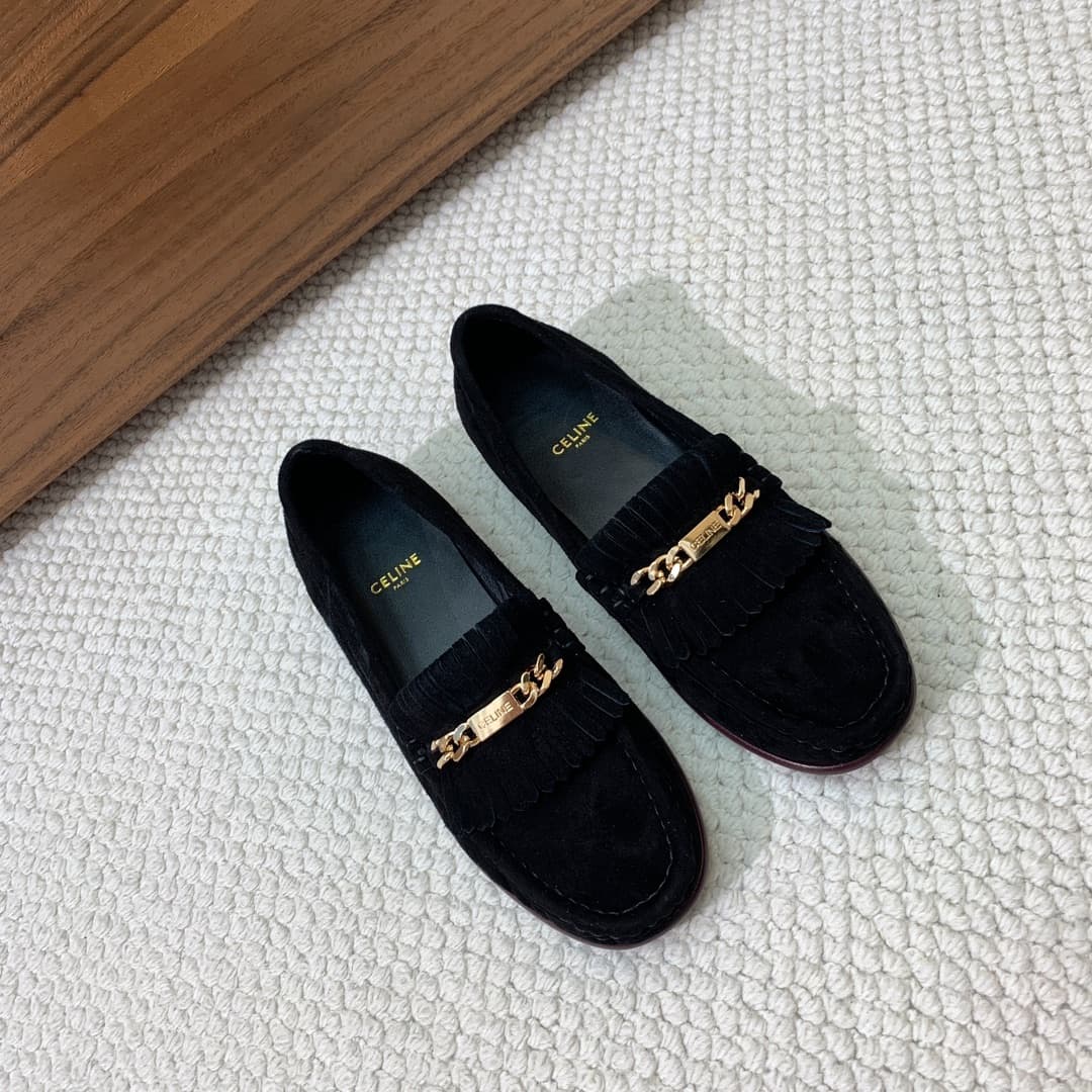 CELINE LUCO LOAFER WITH FRINGES Shoes Women