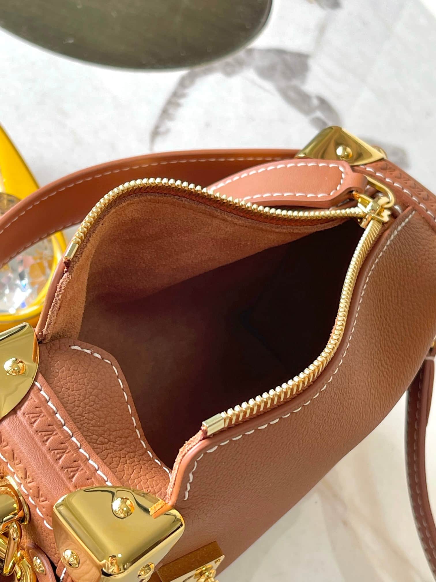 Louis Vuitton Side Trunk PM Cognac Calfskin leather M15224 TOP
