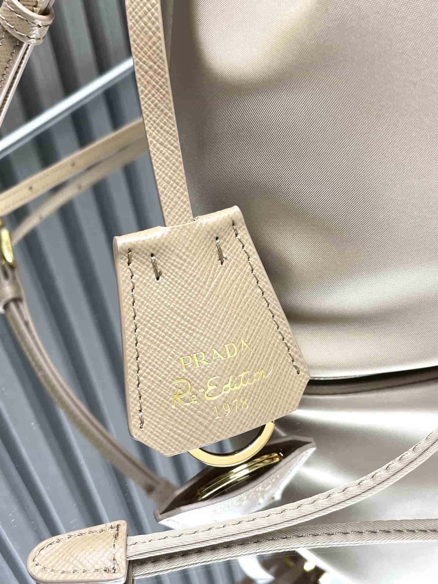 Prada Re-Edition 1978 Re-Nylon mini-bag 1BE067 Desert Beige High