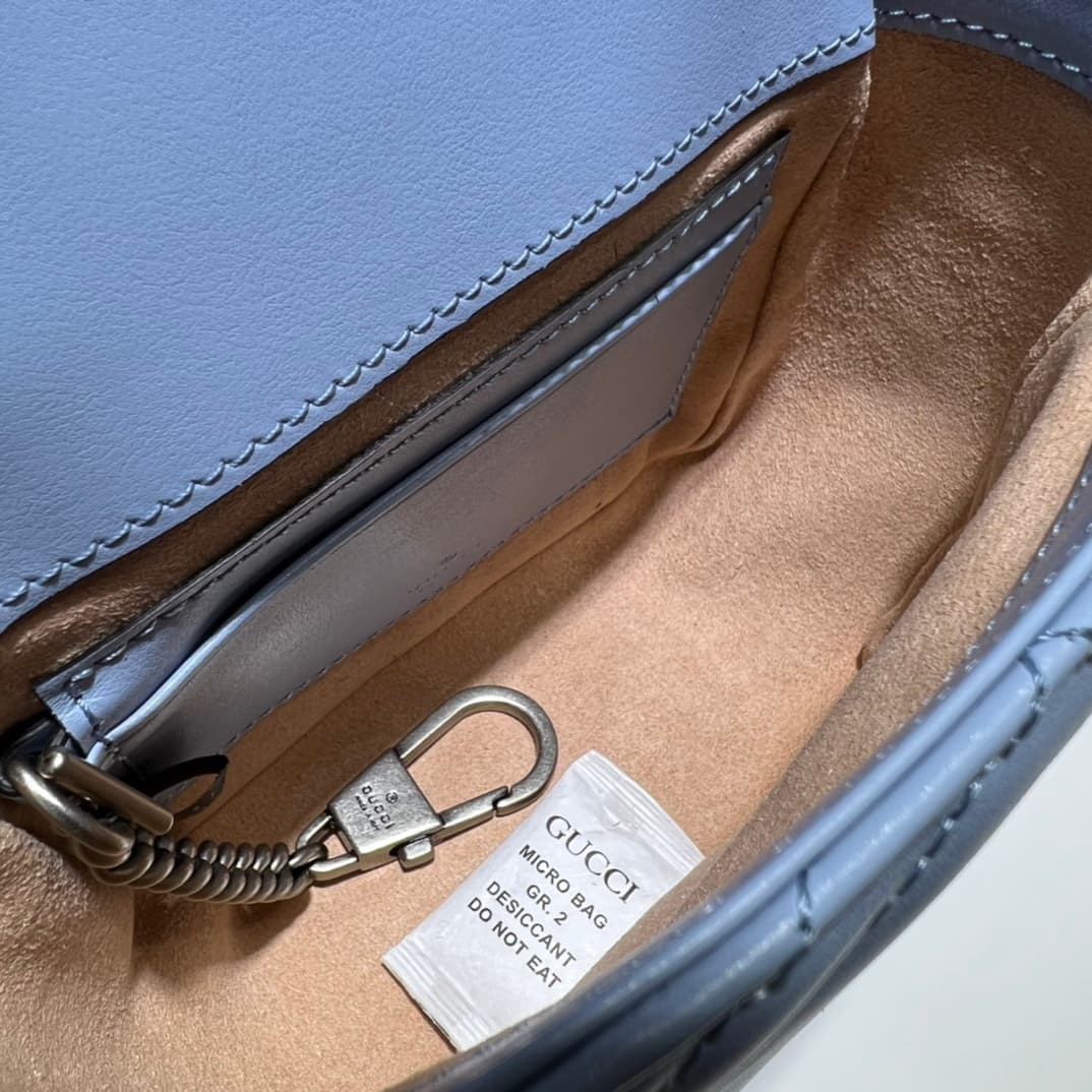Gucci GG Marmont belt bag ‎739599 blue High