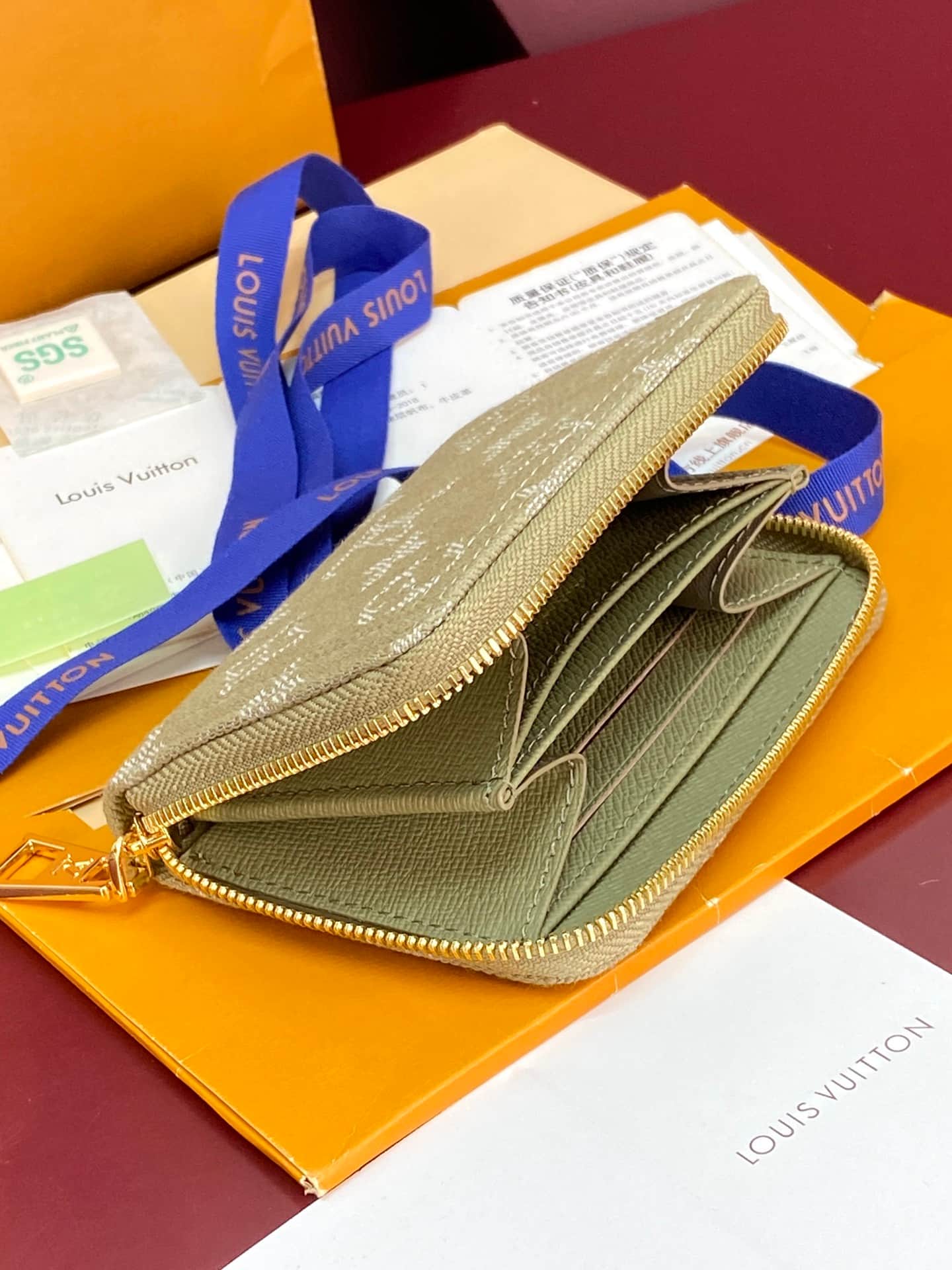 Louis Vuitton Lou Wallet Khaki Denim M60067 High