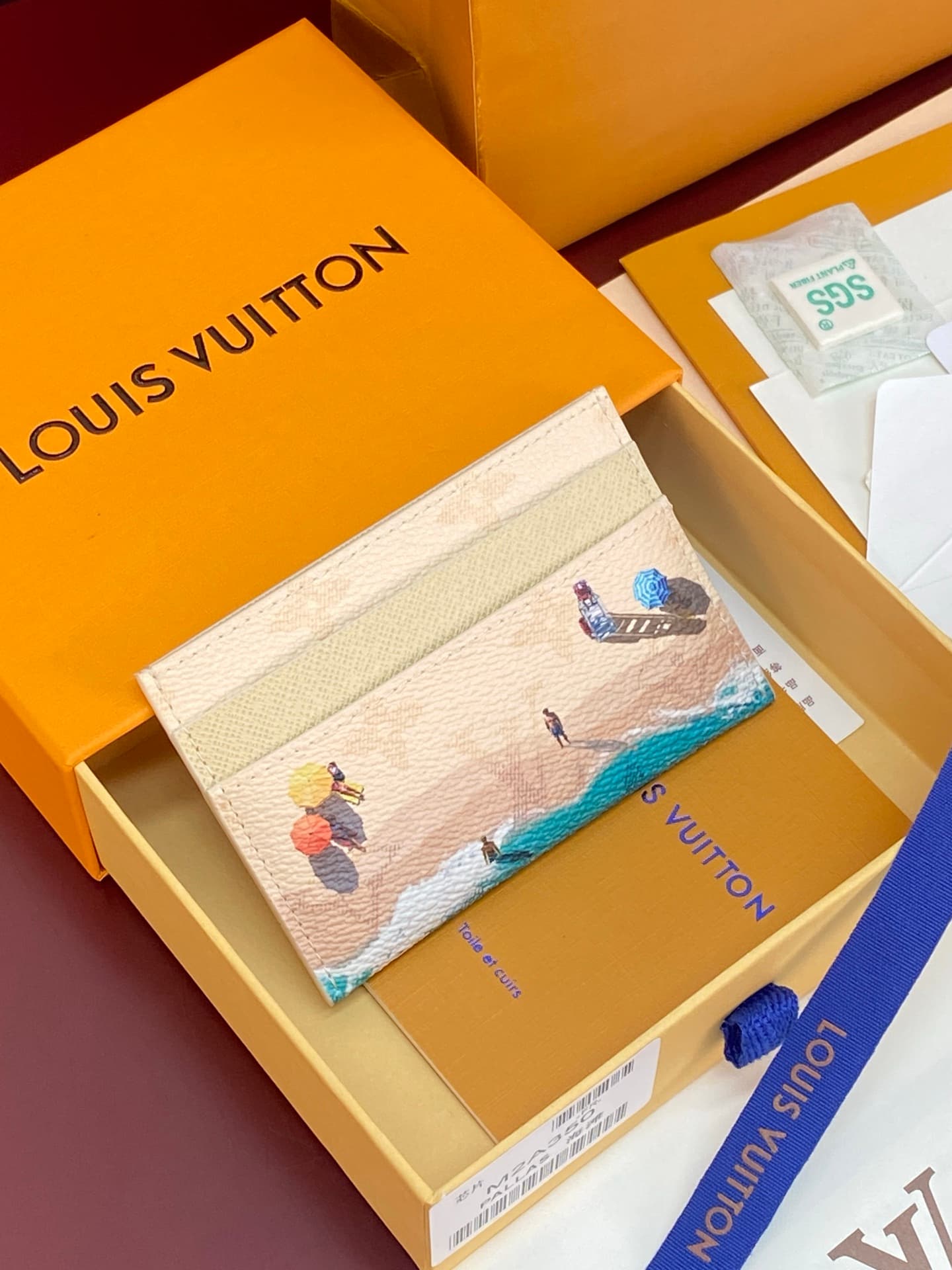 Louis Vuitton Double Card Holder Beach Sand Monogram coated canvas M2A350 High
