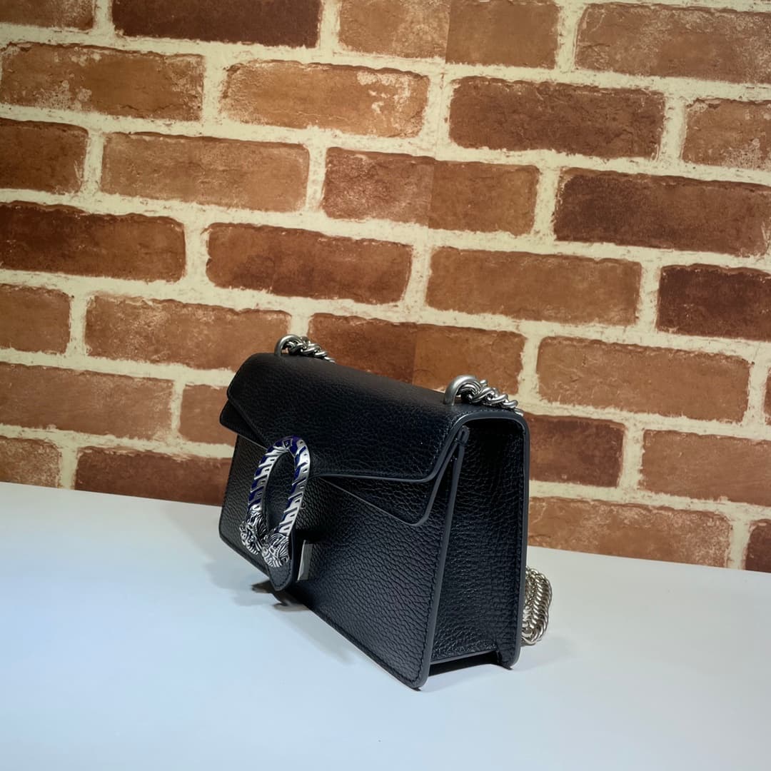 DIONYSUS MEDIUM RECTANGULAR BAG 499623 Leather Black High
