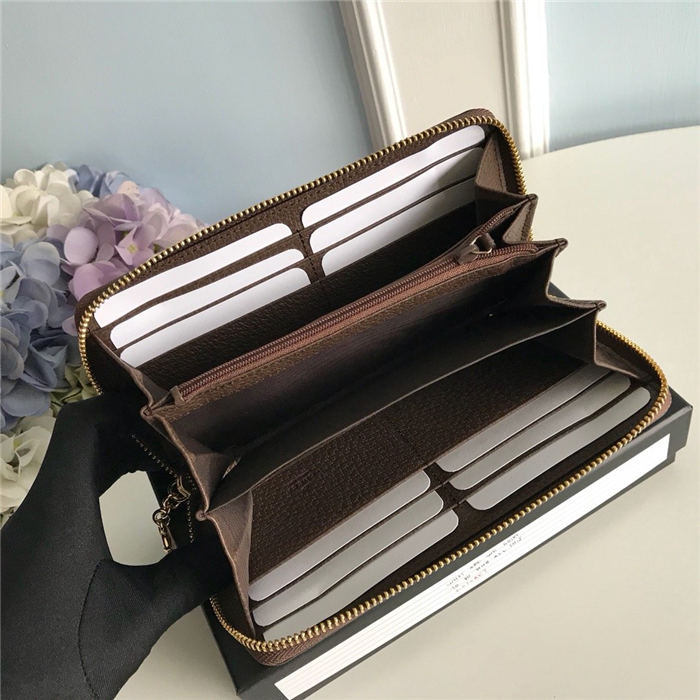 Ophidia GG zip around wallet GG Supreme canvas 523154 high