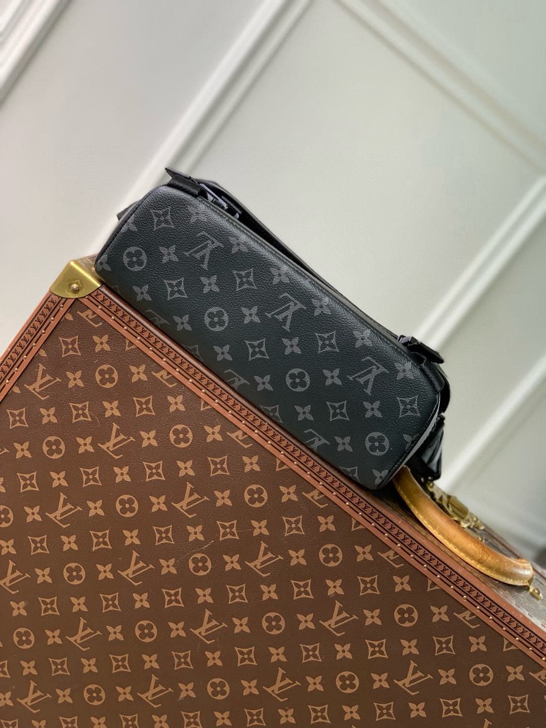 Louis Vuitton Messenger Voyager PM Monogram Eclipse coated canvas M12517 High