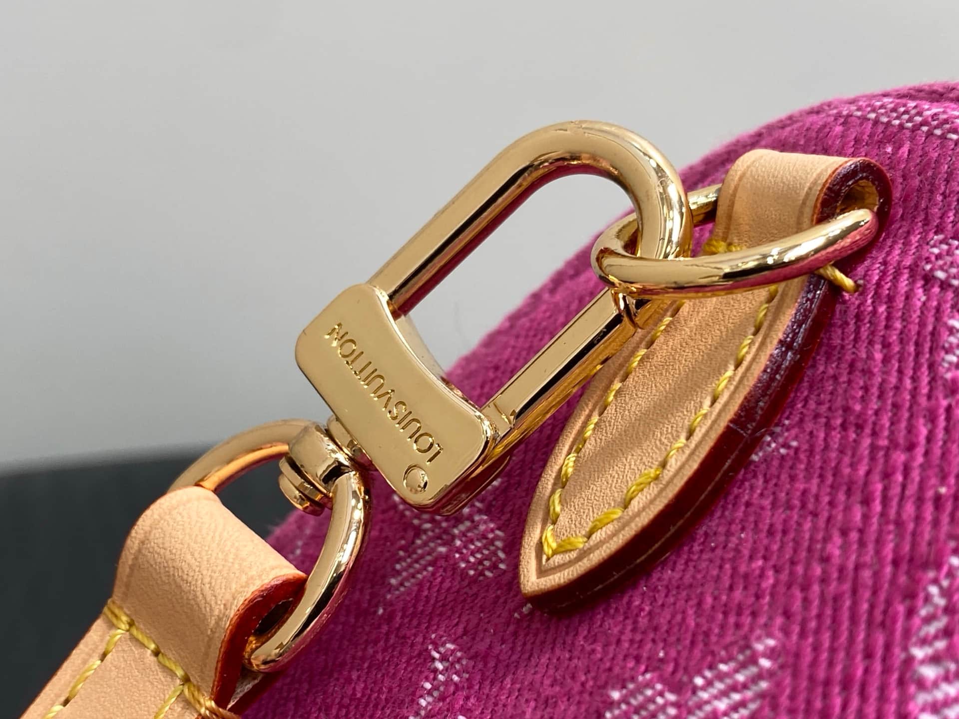 Louis Vuitton Nano Speedy Monogram Fuchsia Denim M27603 High