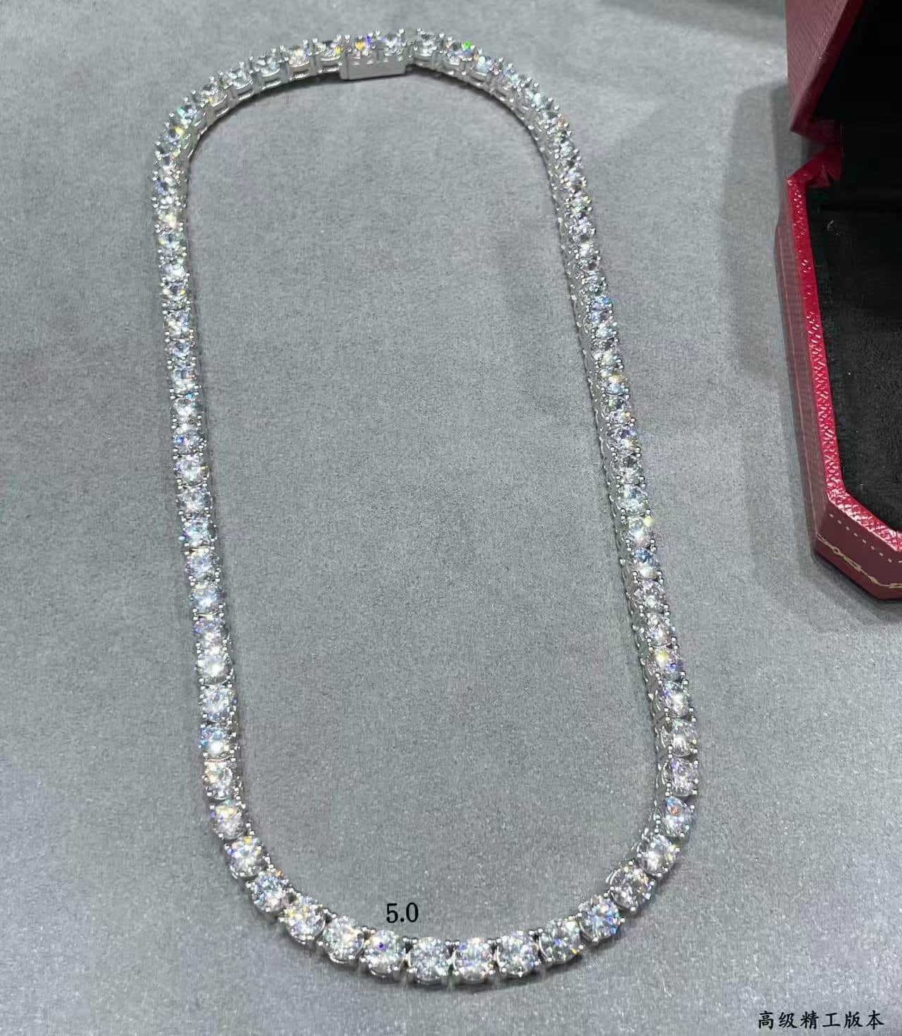Cartier Necklace Hand-set high carbon diamonds 21754