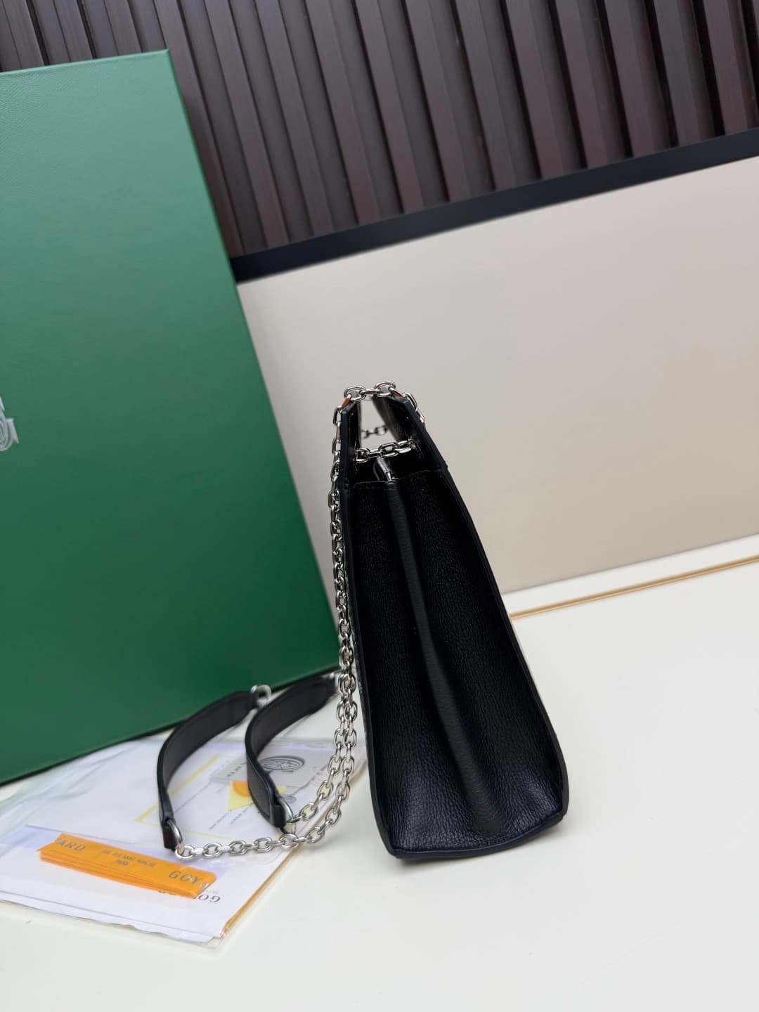 Goyard Rouette Structure bag in Black Goyardine Canvas High