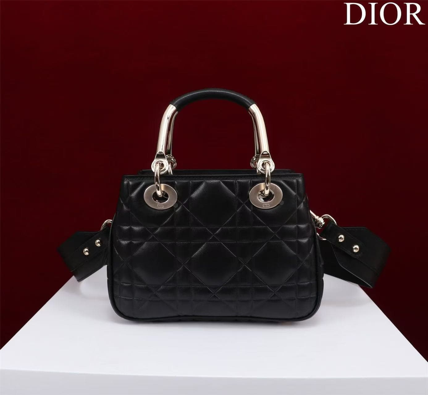 Dior Lady 95.22 Small Handbag Cannage Black High