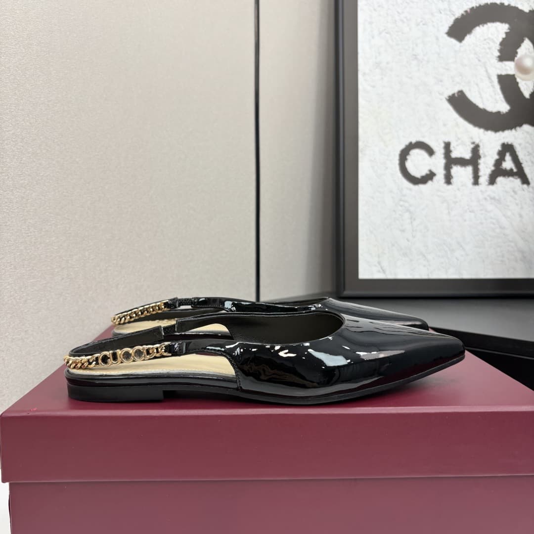 Gucci Leather Slingback Pump Shoes Women