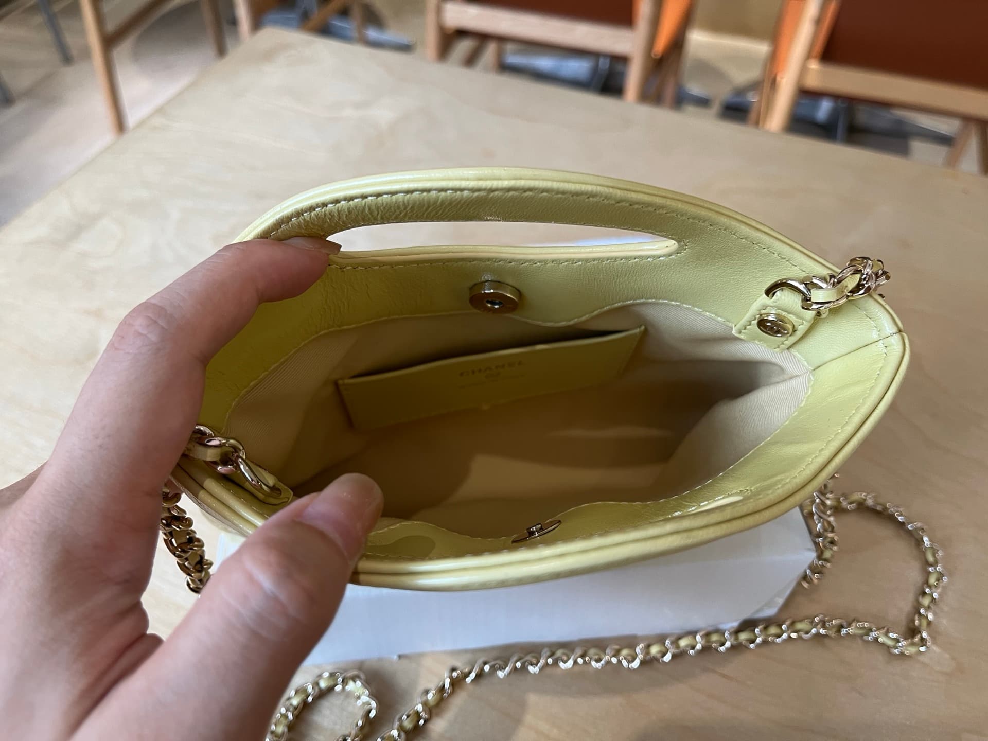 Chanel 31 Mini BAG Calfskin & Gold-Tone Metal AP3656 Light Yellow A