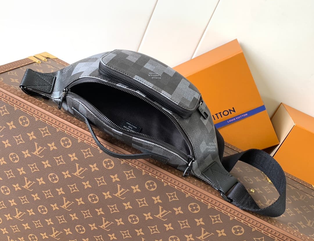 Louis Vuitton Rush Bumbag Damoflage Black coated canvas M14920 High