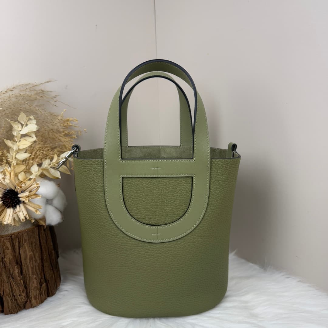 Hermès Picotin In-The-Loop 18 bag Silver/Gold Metal Sauge Wax High