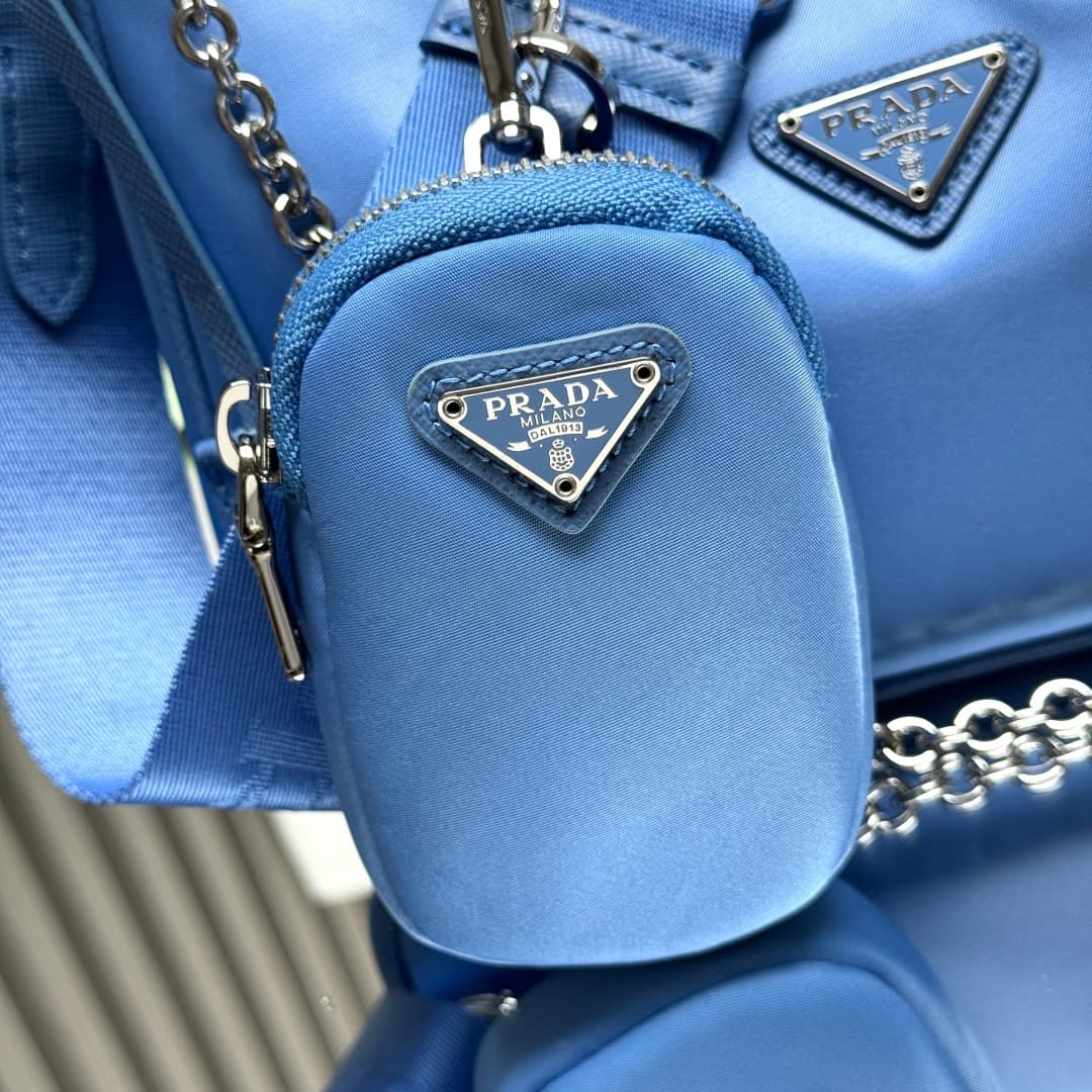 Prada Re-Edition 2005 Nylon bag 1BH204 Blue High