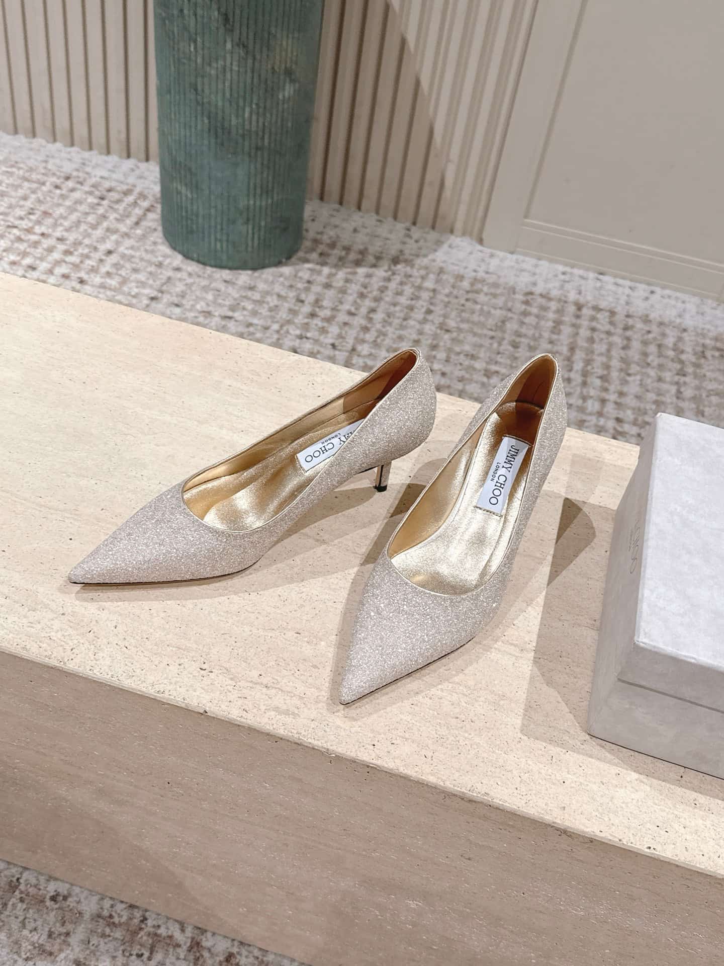 Jimmy Choo Glitter Glitter Accents Pumps