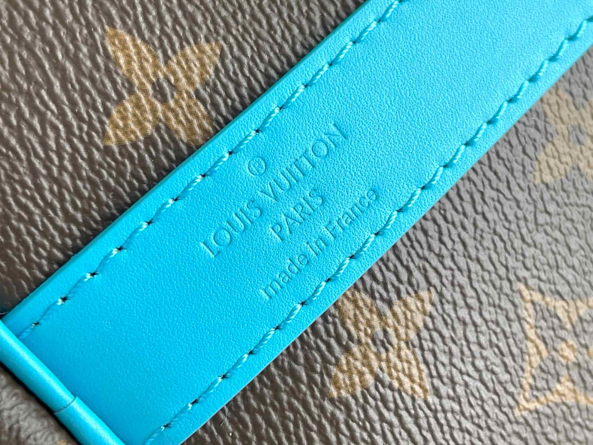 Louis Vuitton Keepall Bandoulière 50 Blue Monogram Macassar coated canvas M12629 TOP