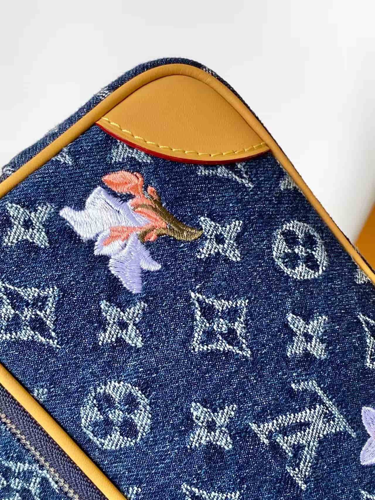 Louis Vuitton Nil Blue Monogram Flowers Denim M27553 High