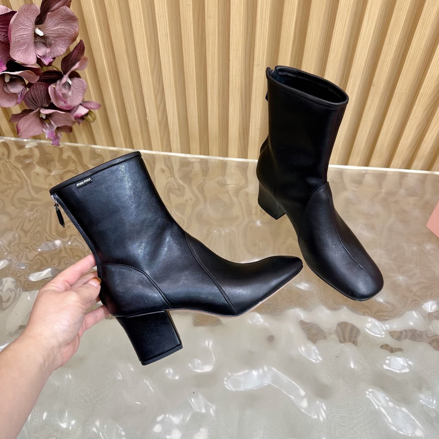 Miu Miu Nappa Leather Booties Women