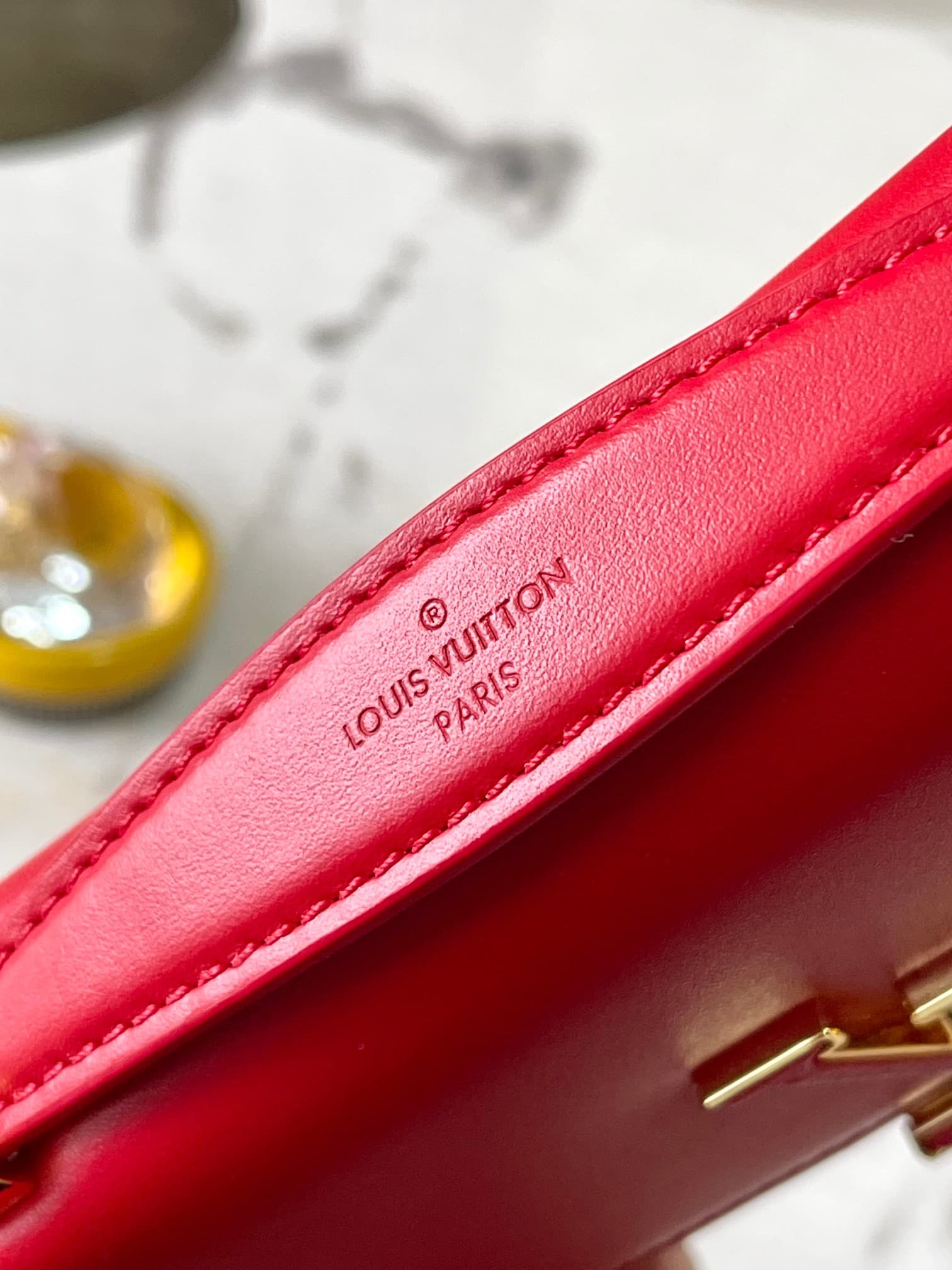 Louis Vuitton Wallet On Chain Capucines Calf Leather M12405 Lipstick Red Top