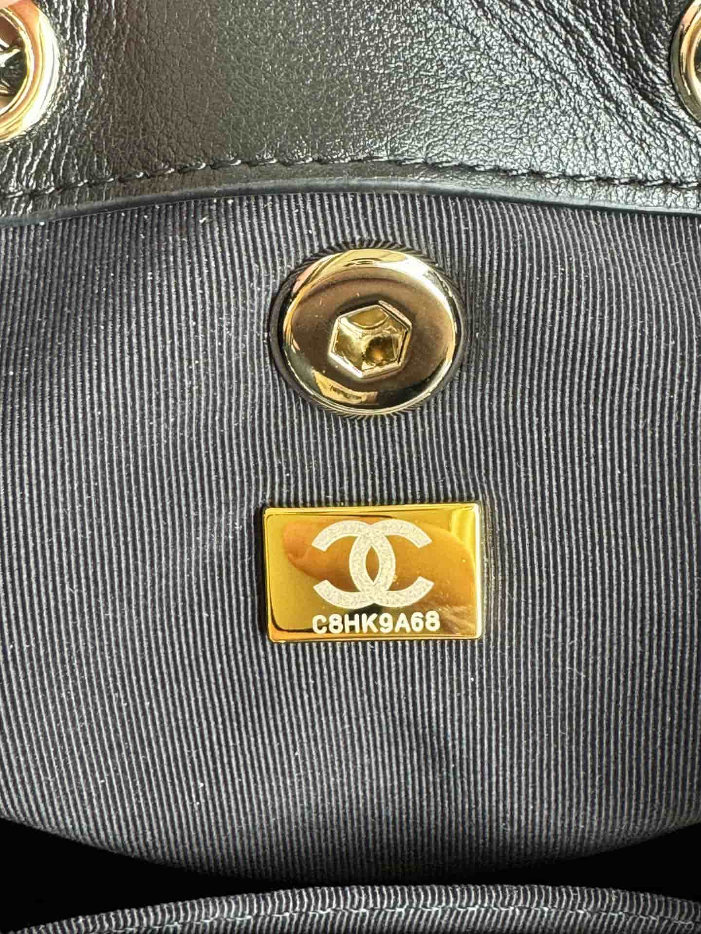 Chanel Small Quilted Duma Backpack Lambskin AS2908 Black High