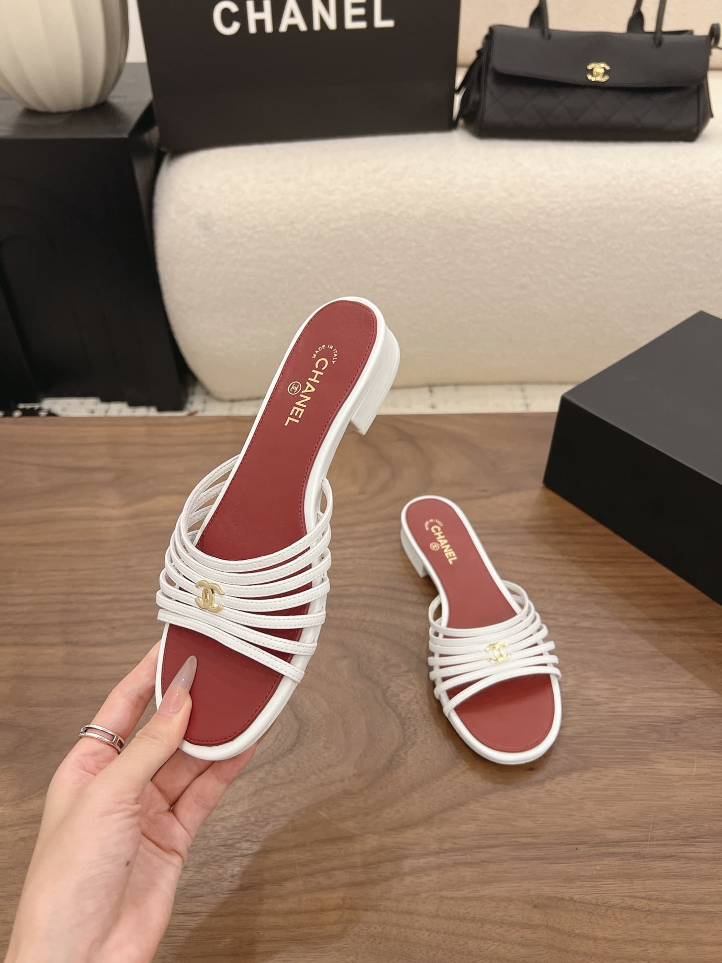Chanel Heeled Sandal Shoes Women