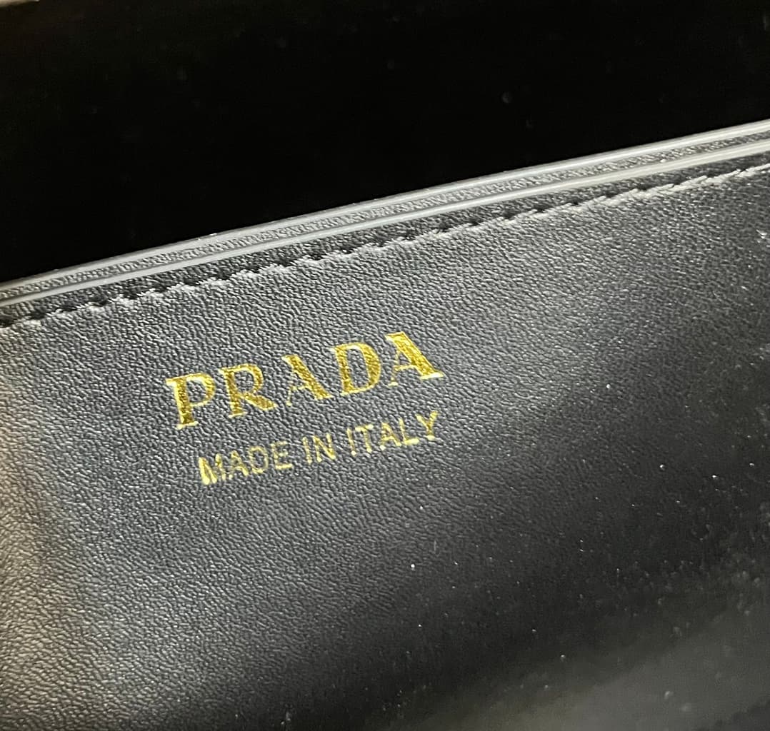 Prada Saffiano Leather Matinée Handbag Black