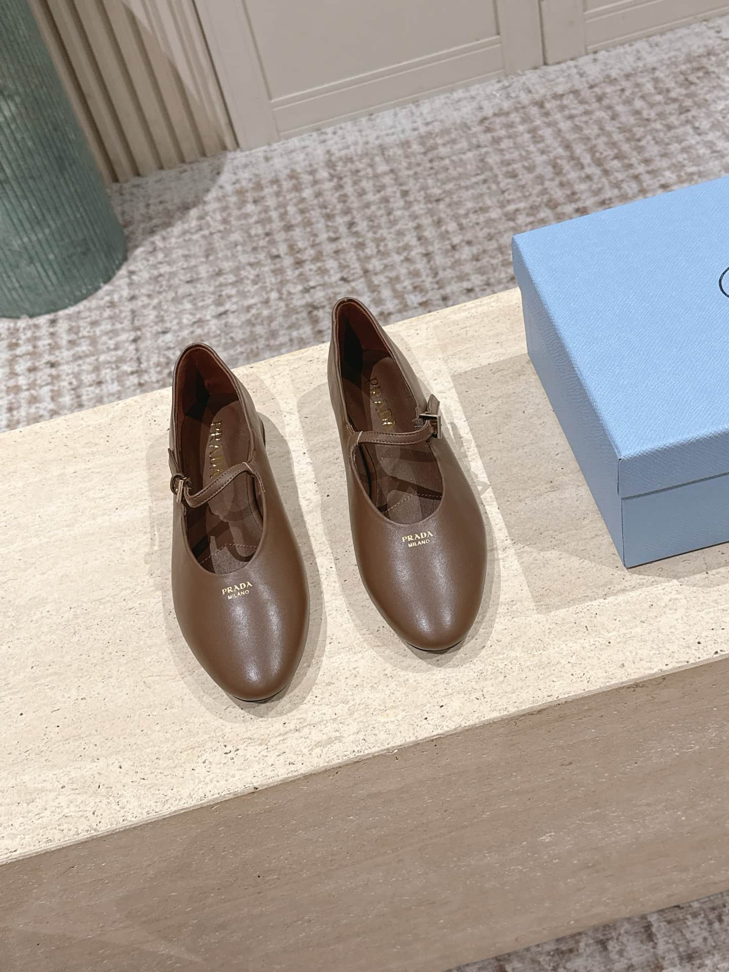 Prada Nappa Leather Ballerinas Shoes Women
