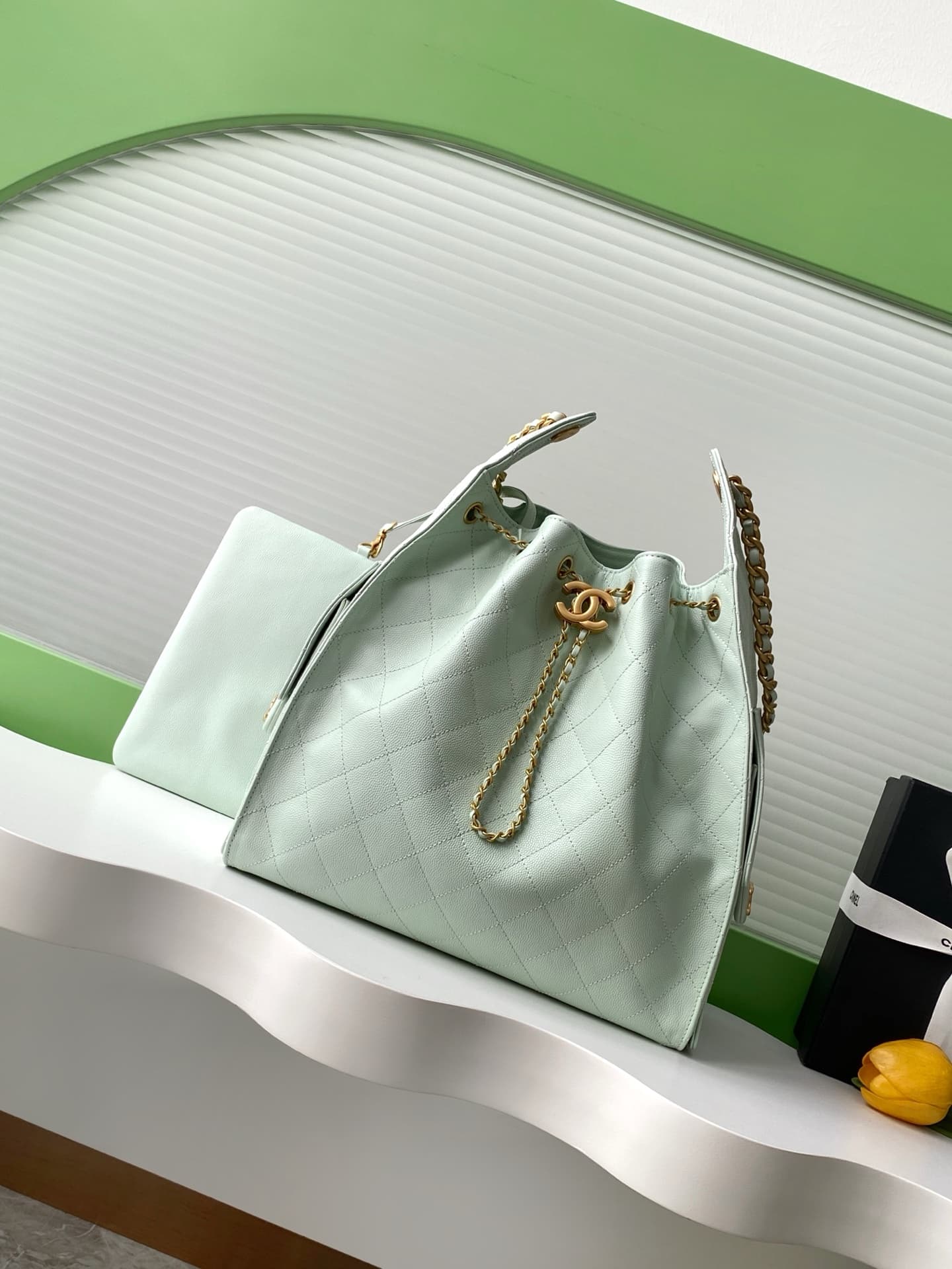 Chanel 25 Medium Hobo Medium handbag AS5311 Grained Calfskin & Gold-tone Metal Green A