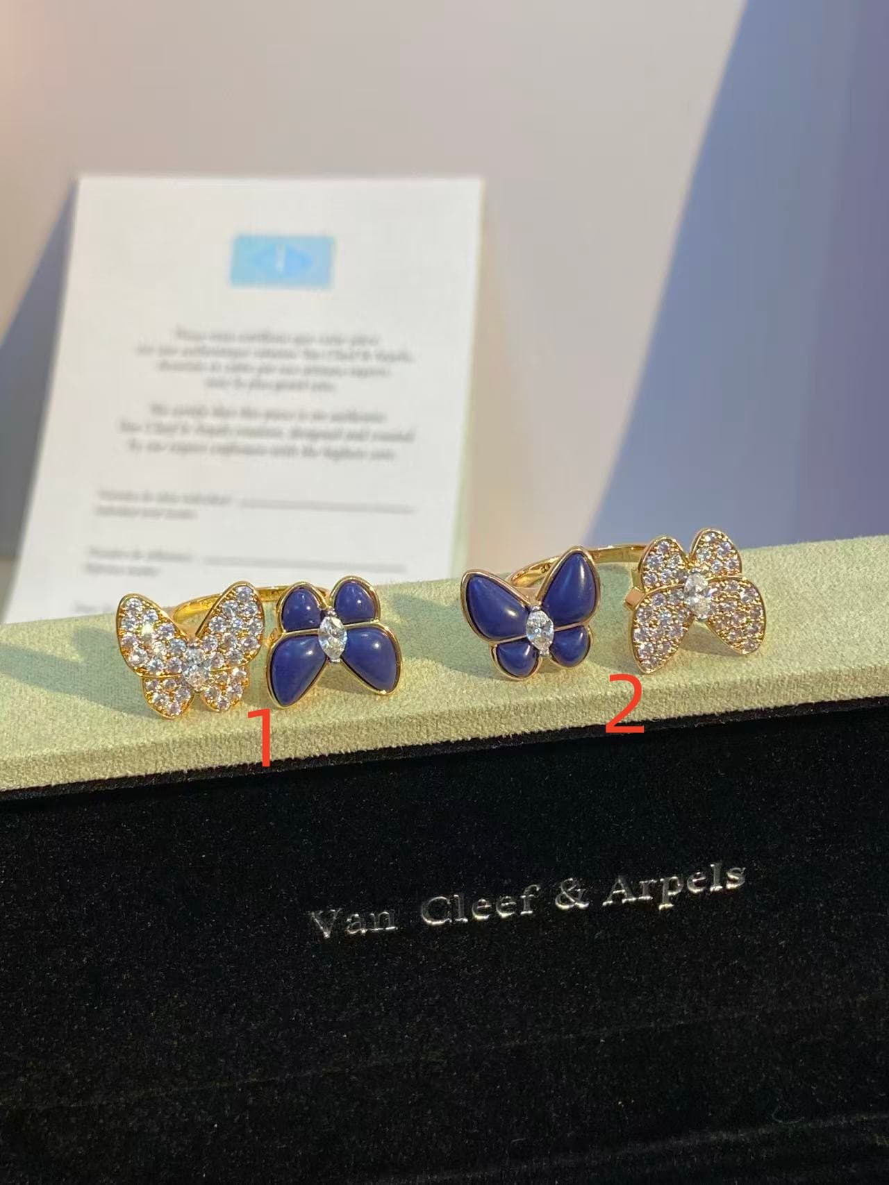 Van Cleef & Arpels Two Butterfly Ring High-end version V gold plating