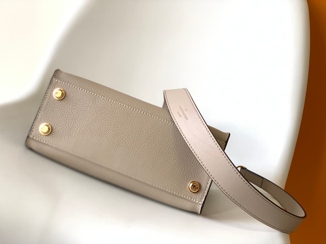 Louis Vuitton On My Side PM Greige Monogram coated canvas and calf leather M57729 High