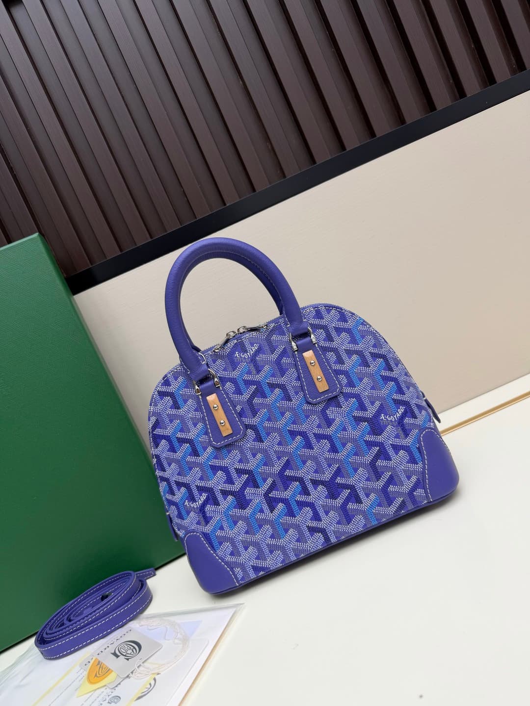 Goyard Vendôme mini bag in Goyardine coated canvas Blue High