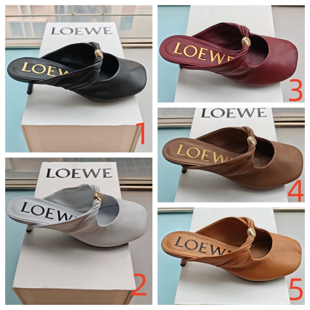 LOEWE Pebble Soft mule in nappa