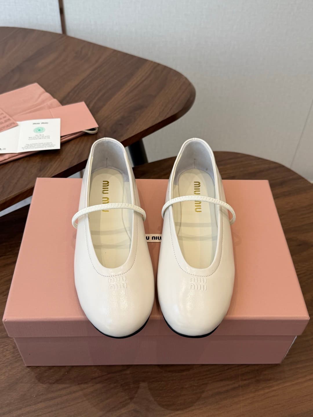 Miu Miu Leather Ballet Shoes Women