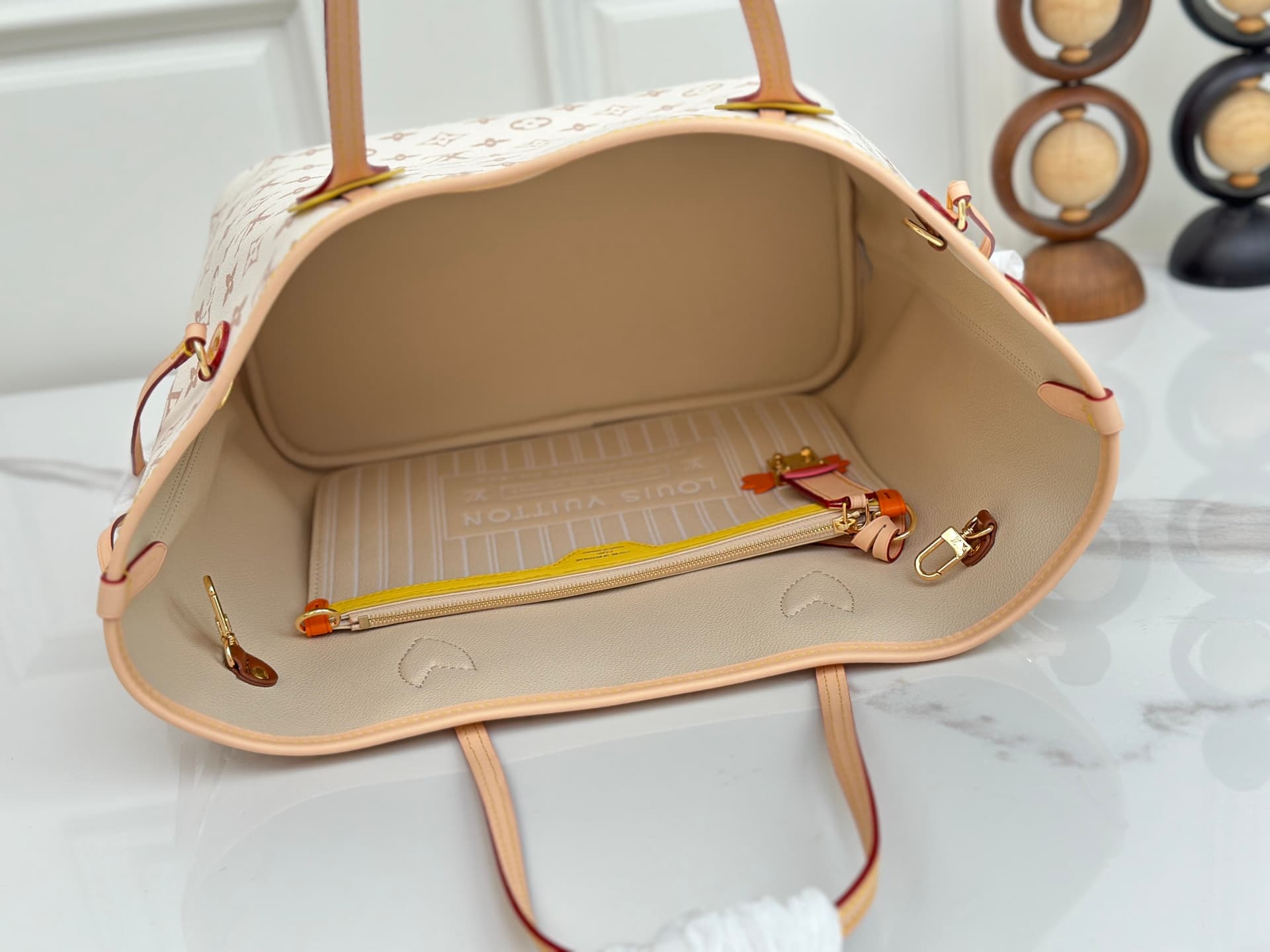 Louis Vuitton Neverfull Inside Out MM Monogram Dune Coated canvas M2A095 High