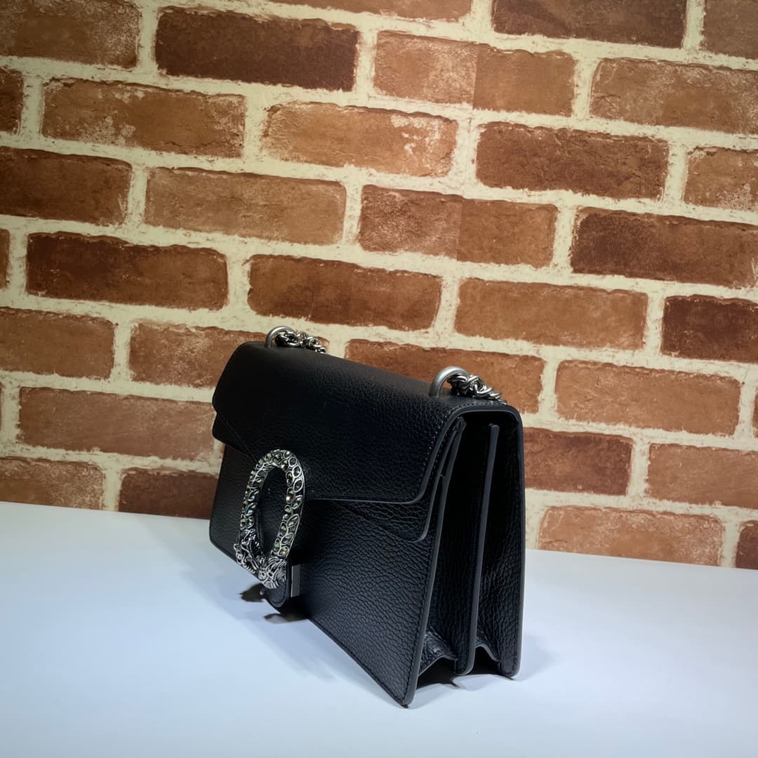 DIONYSUS GG SMALL SHOULDER BAG 400249 Leather Black High