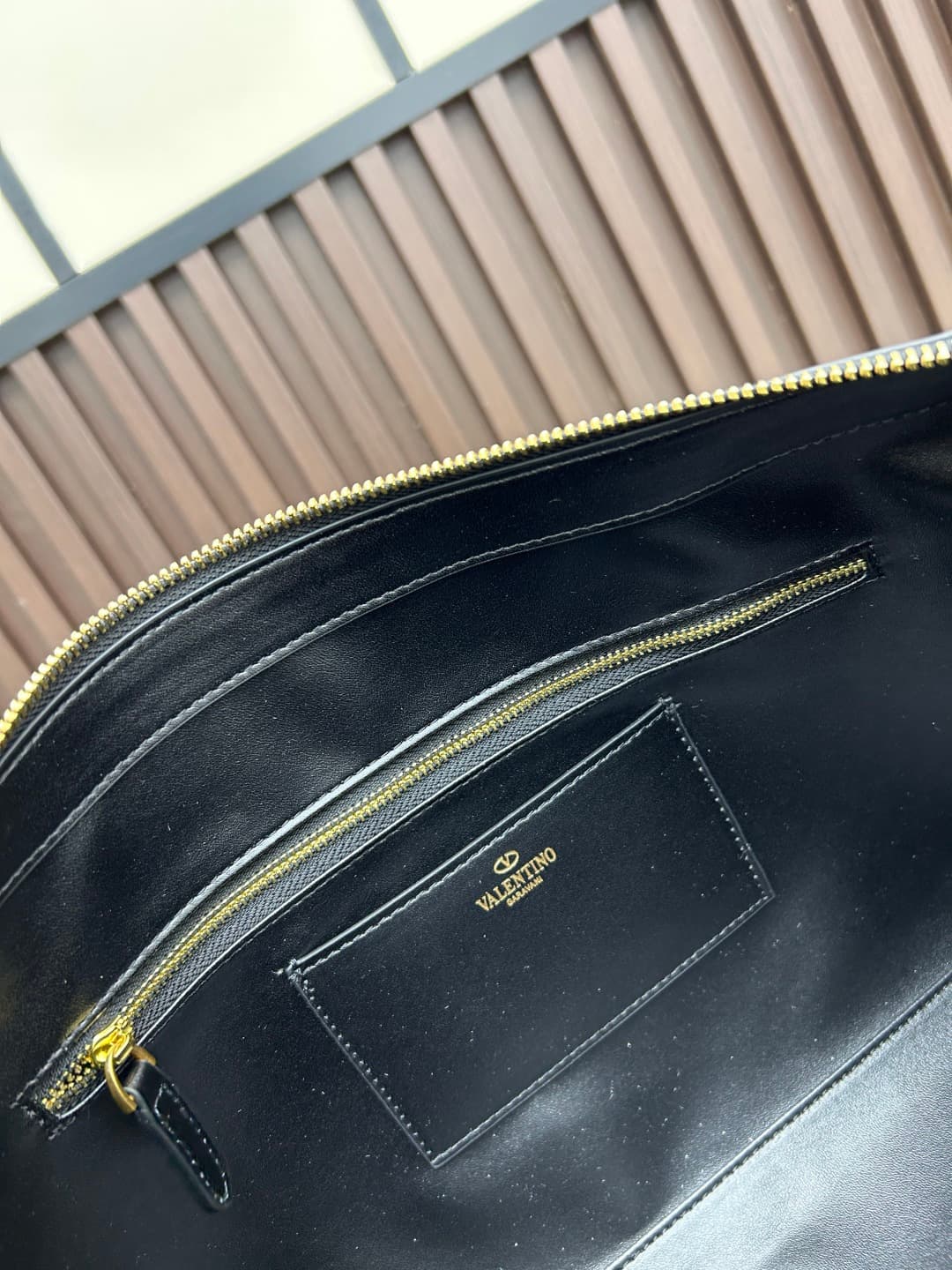 Valentino VLogo Garavani Panthea Shoulder Bag Black Leather Mid