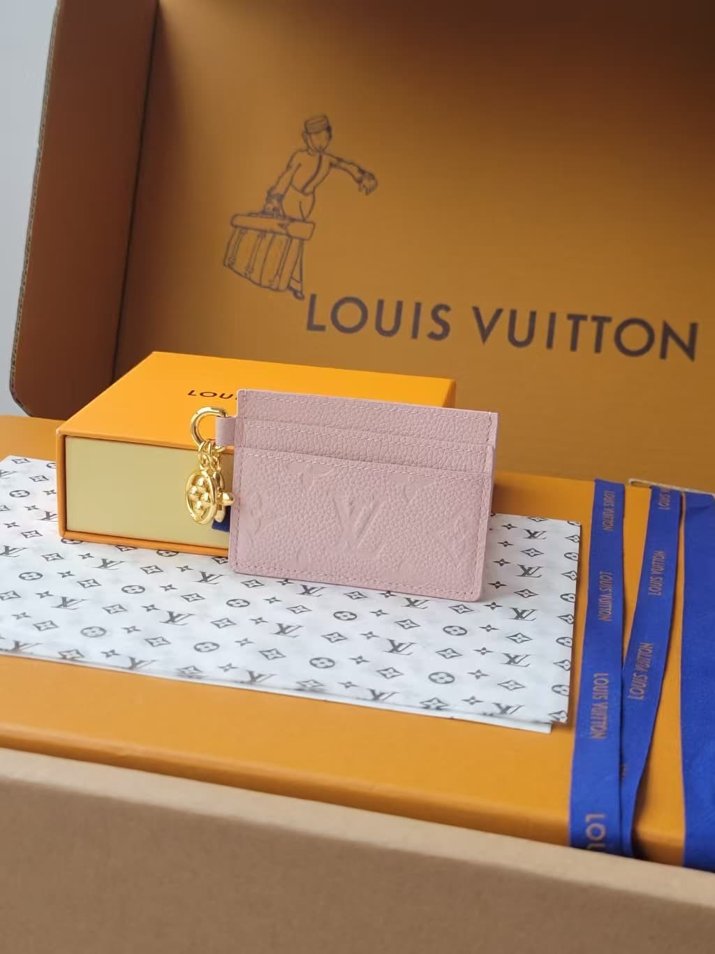 Louis Vuitton Charms Card Holder Monogram Empreinte Leather