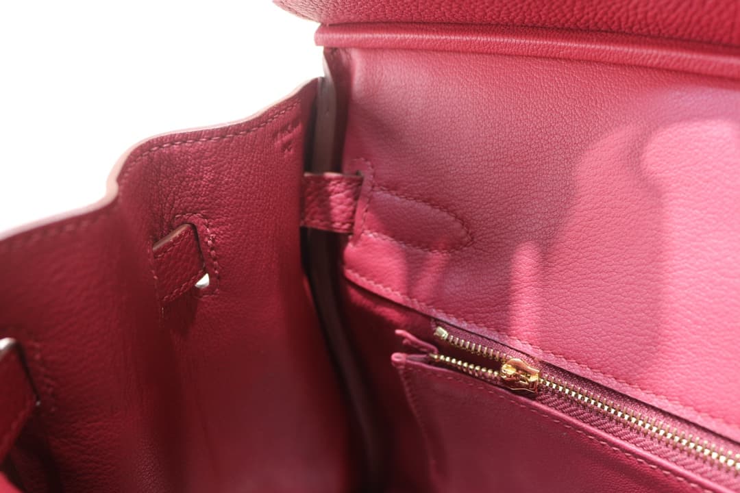 Hermes Birkin 25/30/35cm Bag Togo Leather In Rubis WAX High