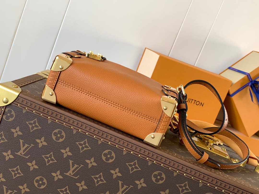 Louis Vuitton Side Trunk PM Tan Calfskin M23818 High