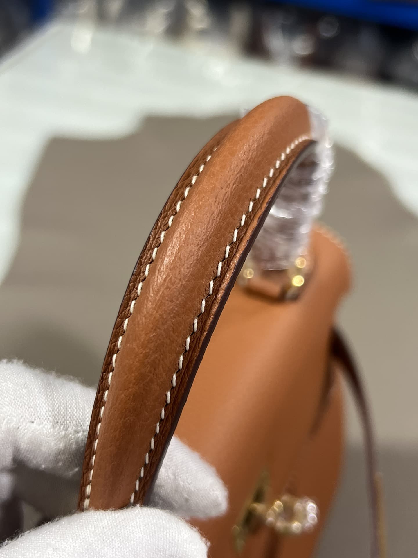 Hermes Kelly 25/28/32cm Retourne Bag Togo Leather In Gold WAX High