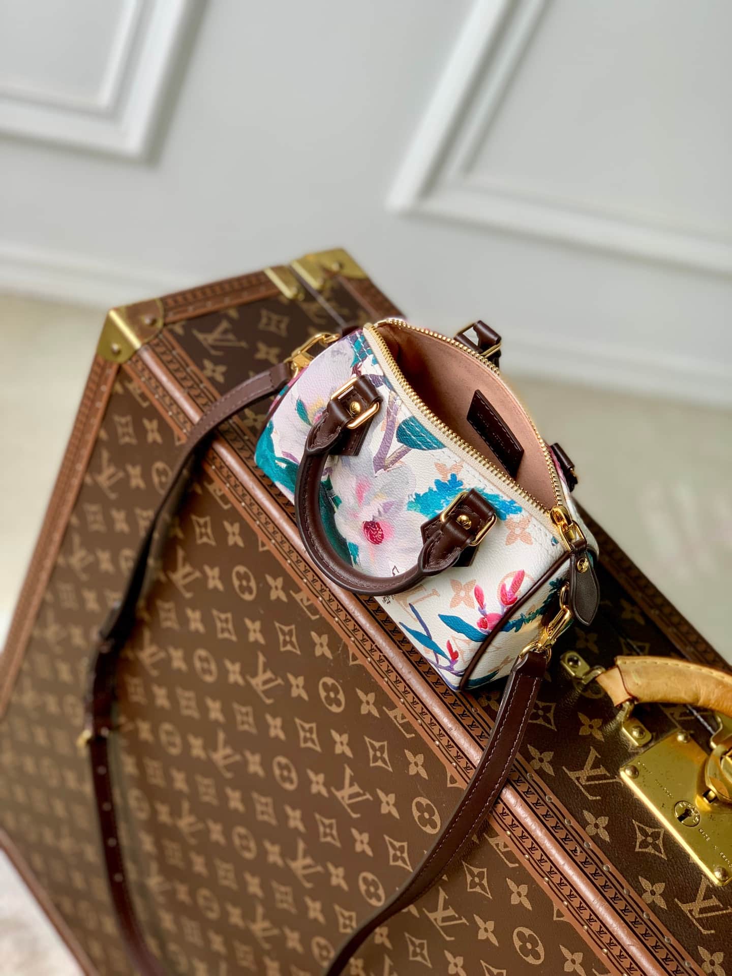 Louis Vuitton Nano Speedy Monogram Dune Coated canvas M29149 High