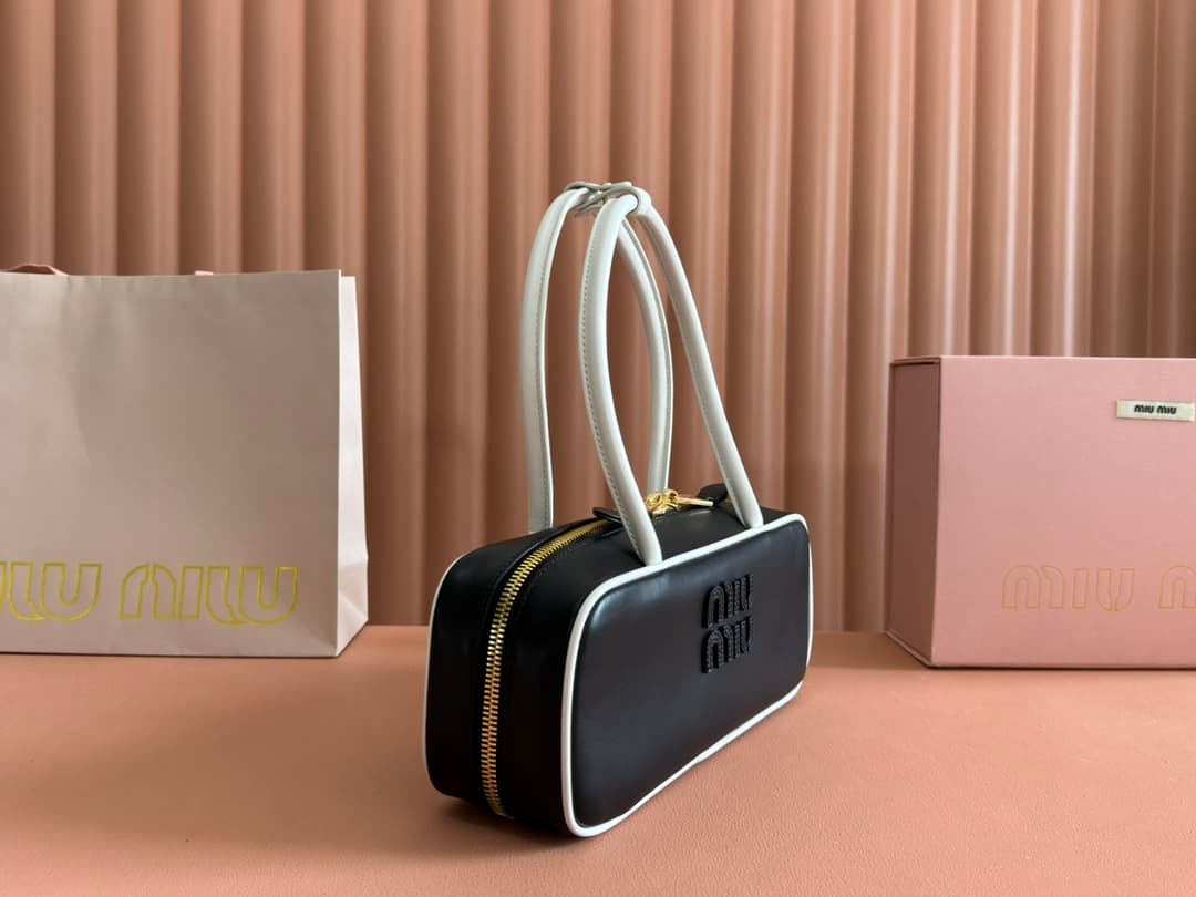 Miu Miu Contrast Beau Bag Black/White 5BB173 TOP