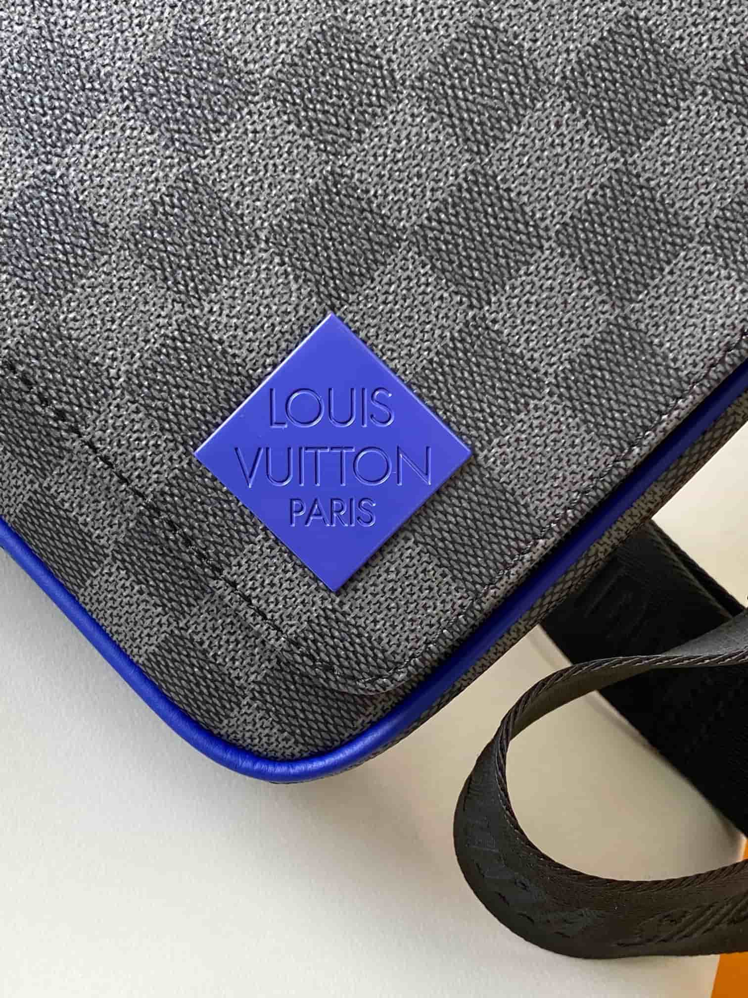 Louis Vuitton District Messenger Indigo Blue Damier Graphite coated canvas N00085 High