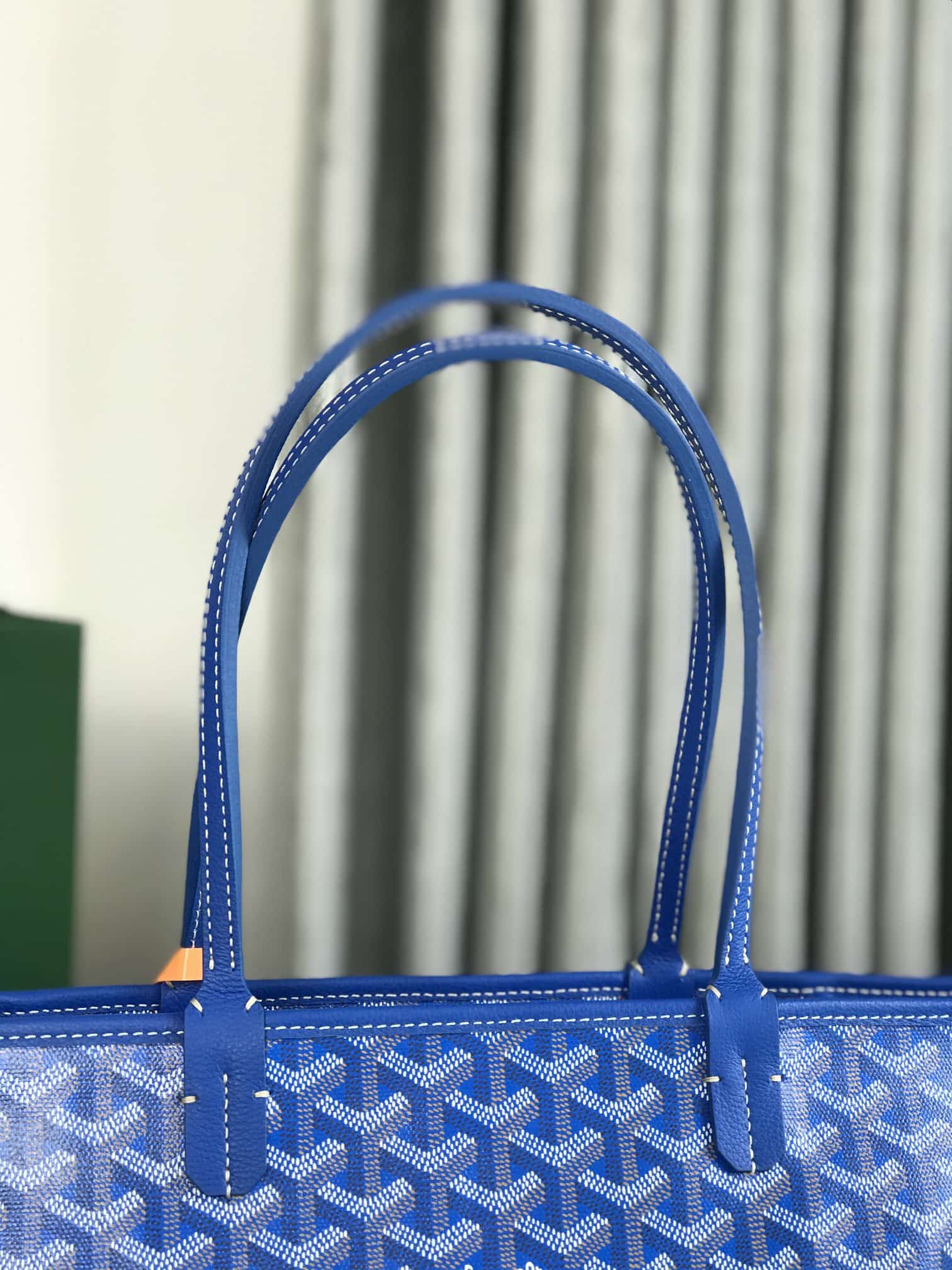 ARTOIS PM BAG Goyardine Canvas & Chevroches Calfskin Blue High