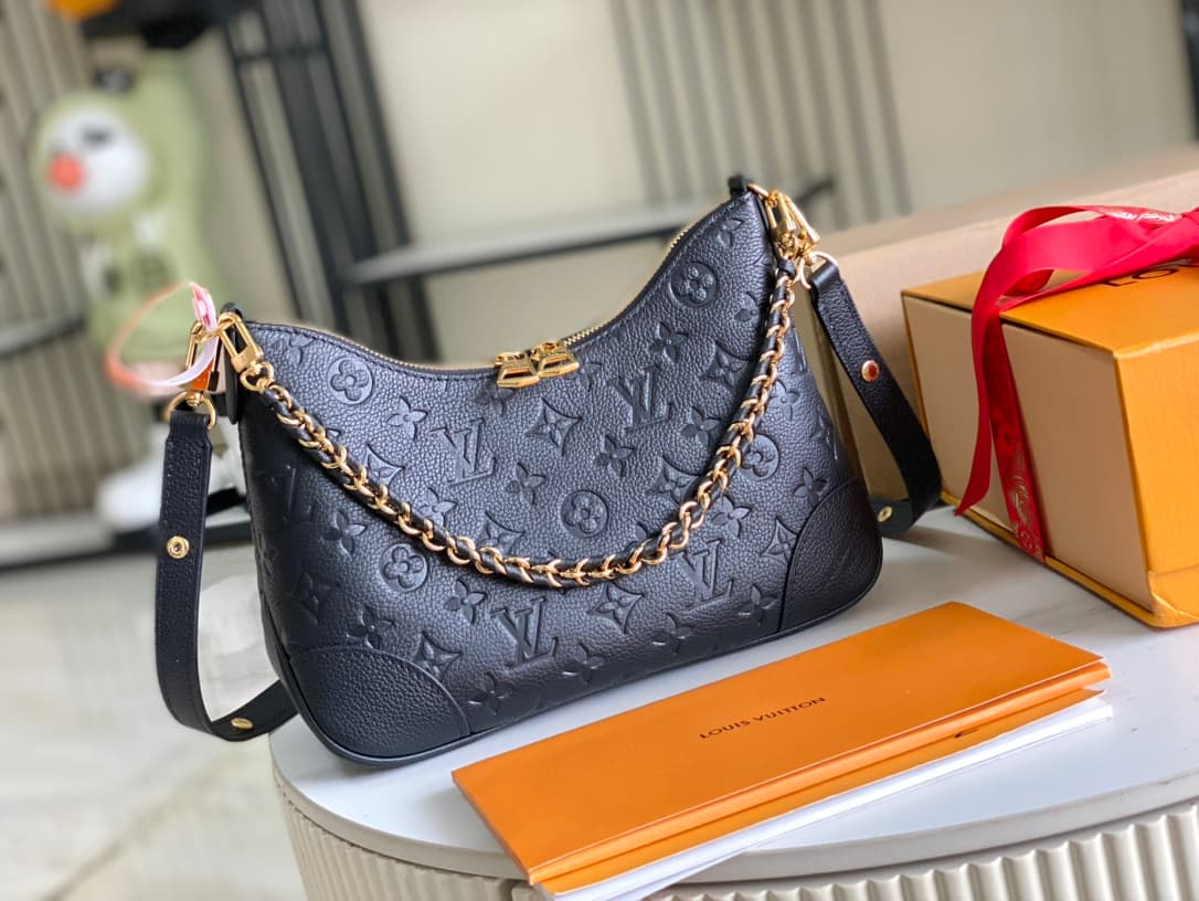 Louis Vuitton Boulogne PM Monogram Empreinte Leather M12930 Black TOP